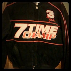 Black Suede Leather Dale Earnhardt Sr. Jacket